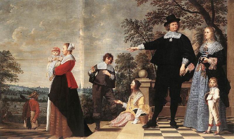 OOST, Jacob van, the Elder Portrait of a Bruges Family a oil painting image